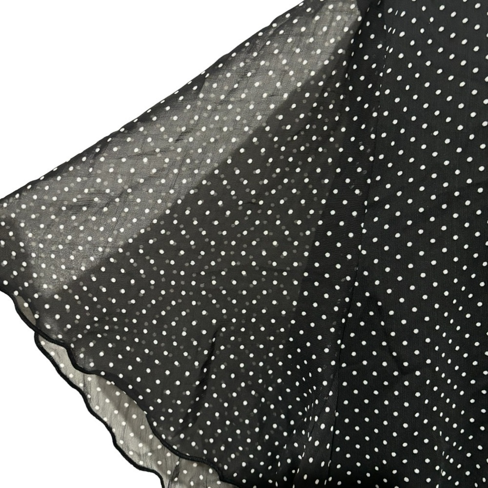 NWT Sag Harbor Blouse Polka Dot Sheer Ruffles V-neck Office Workwear Size 2X - Picture 6 of 14